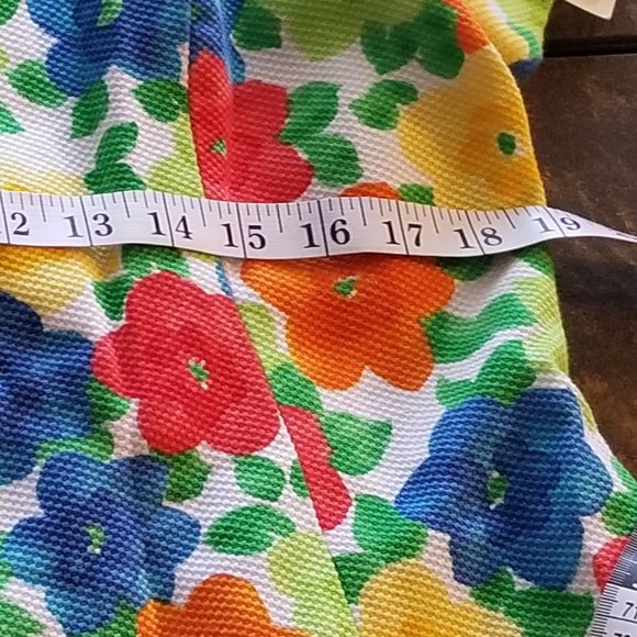 Beautiful Vintage Bright Flower Print Dress NWT - Picture 7 of 8